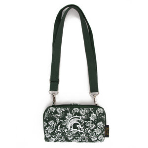 Michigan State Spartans Cross Body Quilted Cotton Wallet
