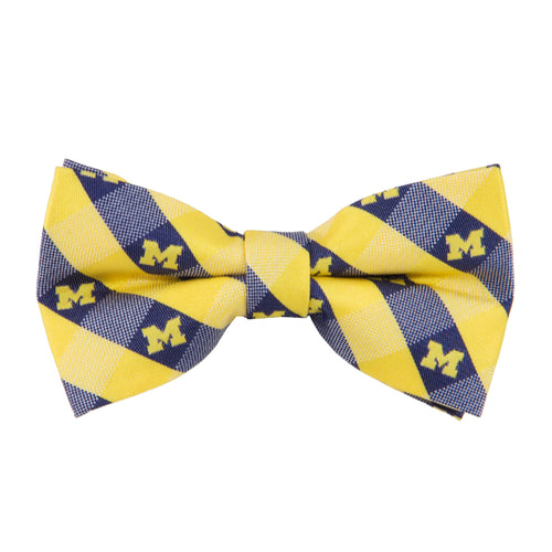 Michigan Wolverines Bow Tie Check