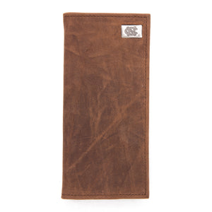North Carolina Tar Heels Brown Secretary Leather Wallet