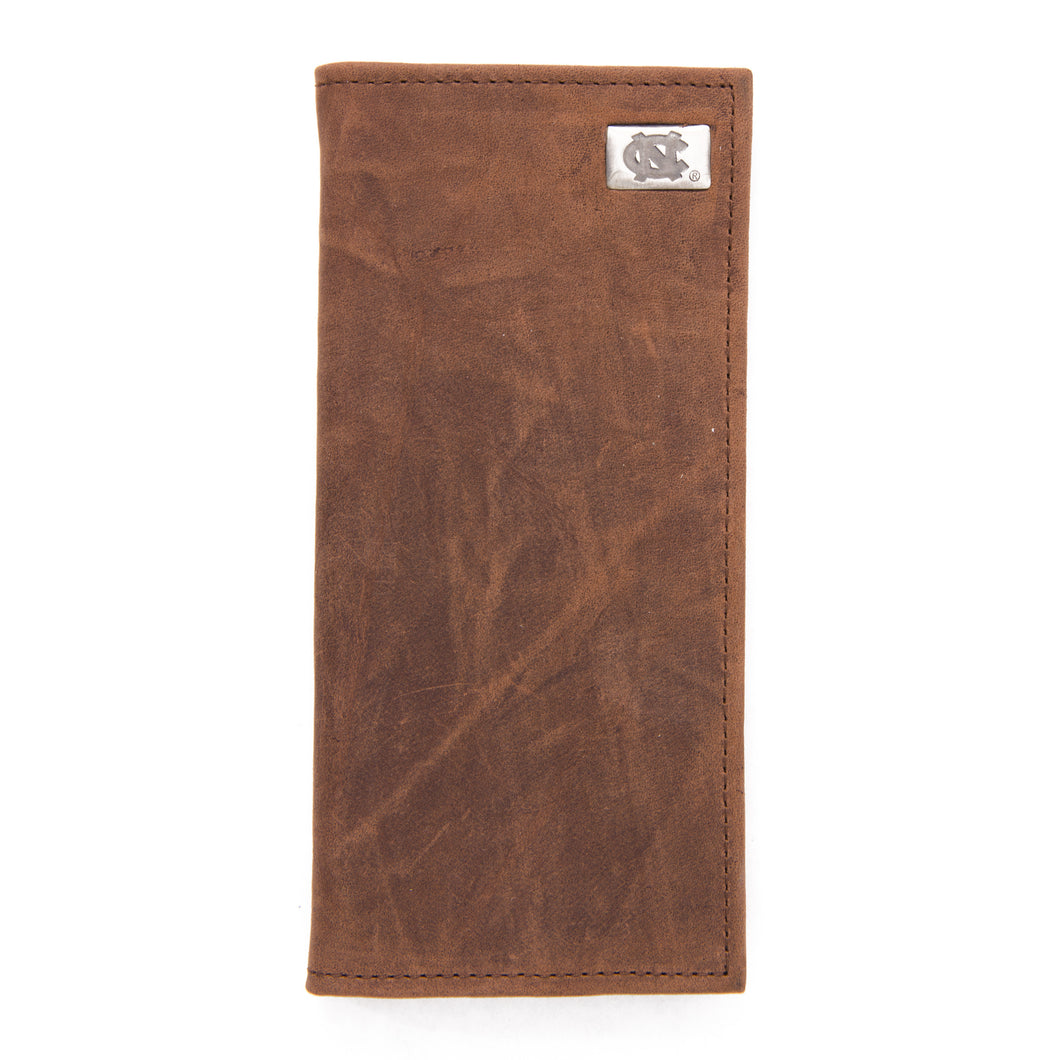 North Carolina Tar Heels Brown Secretary Leather Wallet