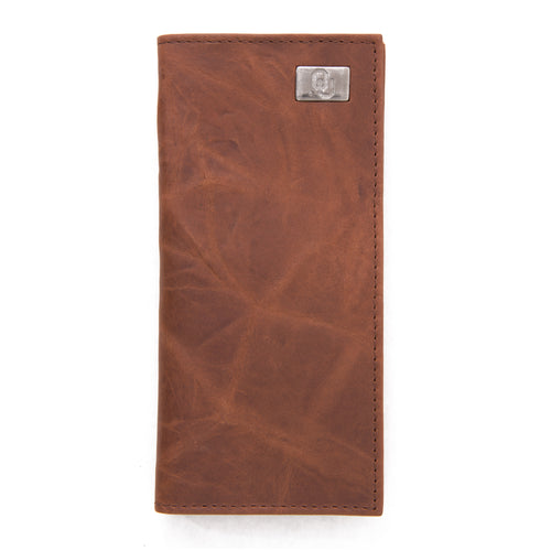 Oklahoma Sooners Brown Secretary Leather Wallet