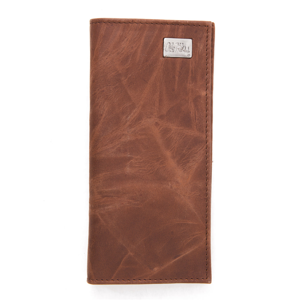 Ole Miss Rebels Brown Secretary Leather Wallet