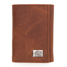Load image into Gallery viewer, Michigan State Spartans Brown Tri Fold Leather Wallet