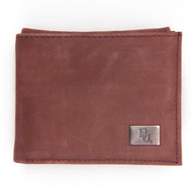 Load image into Gallery viewer, Baylor Bears Brown Bi Fold Leather Wallet