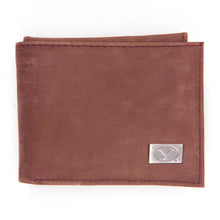 Load image into Gallery viewer, BYU Cougars Brown Bi Fold Leather Wallet