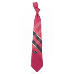Georgia Bulldogs Diamante Necktie - 100% Silk Mens Tie, Officially Licensed