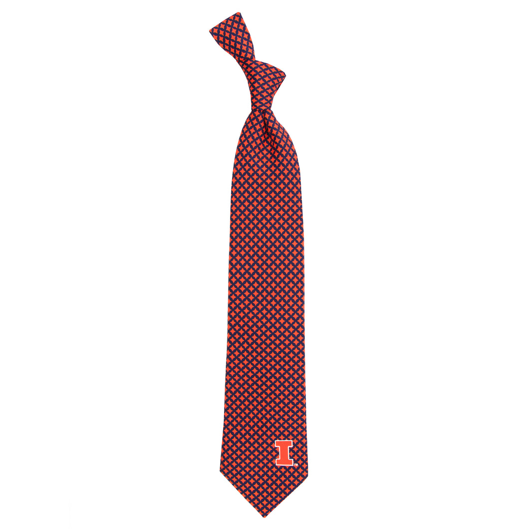 Illinois Fighting Illini Tie Diamante