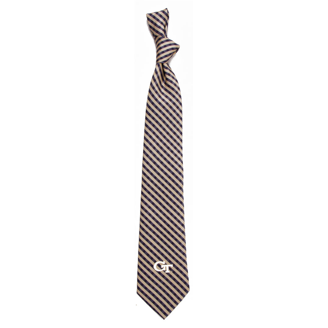 Georgia Tech Yellow Jackets Tie Gingham