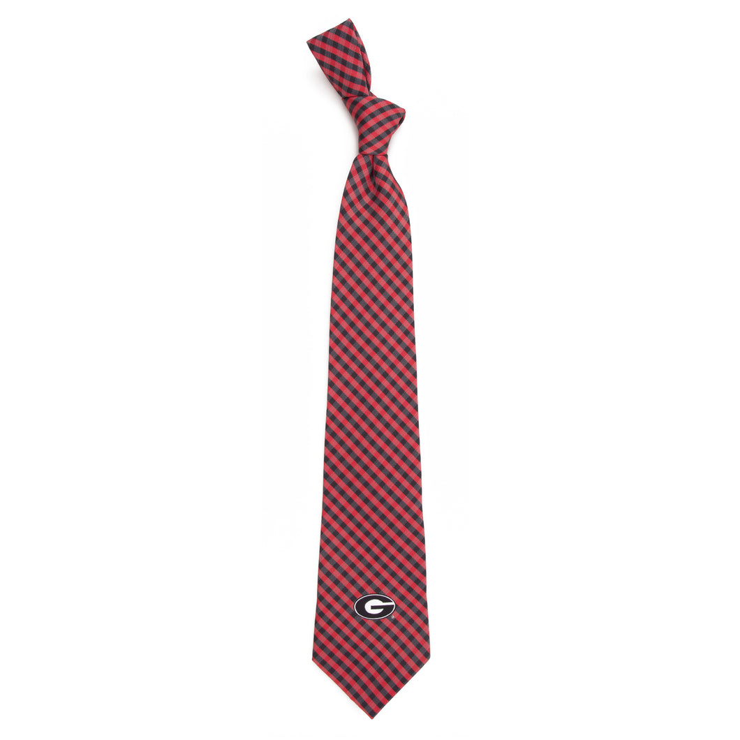 Georgia Bulldogs Tie Gingham