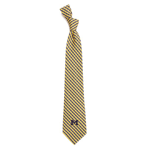 Michigan Wolverines Tie Gingham