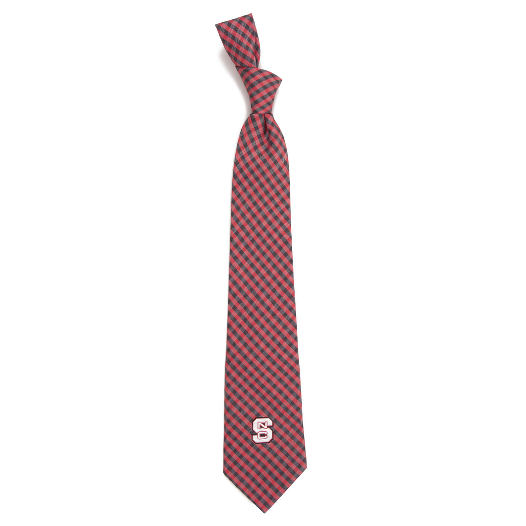 NC State Wolfpack Tie Gingham