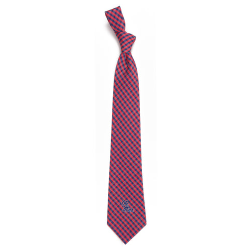 Ole Miss Rebels Tie Gingham