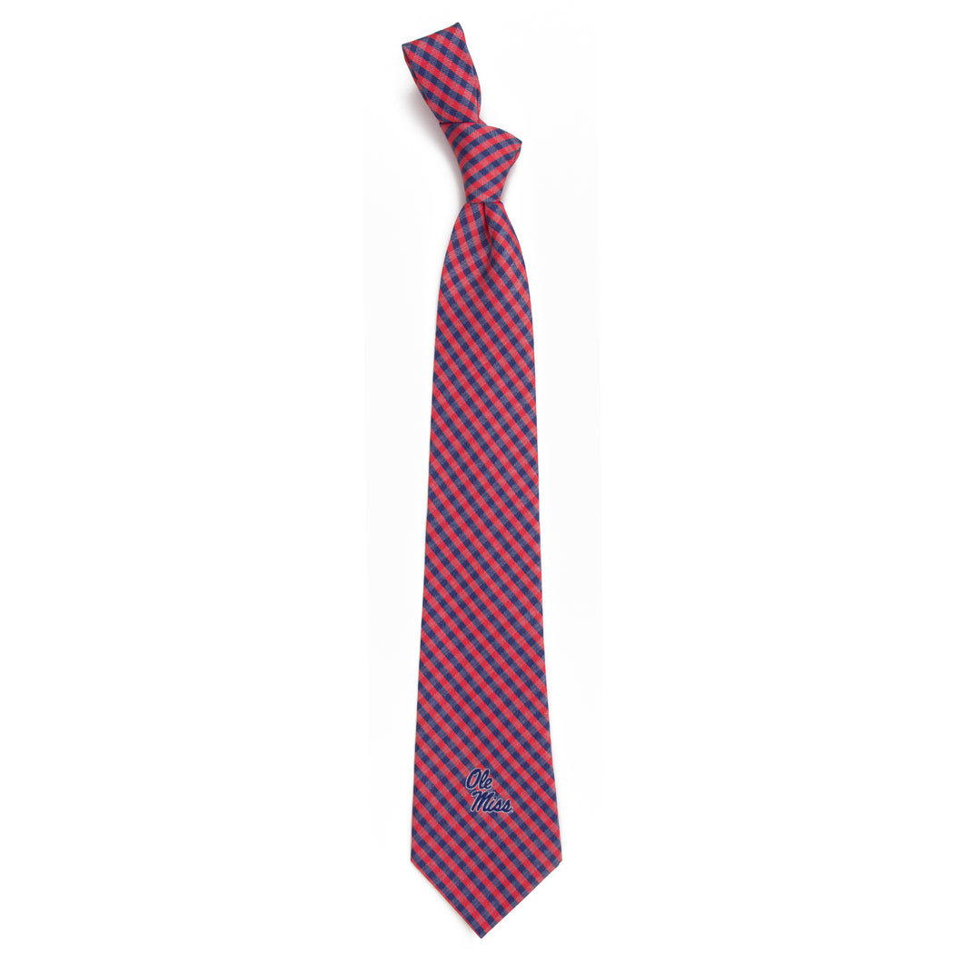 Ole Miss Rebels Tie Gingham