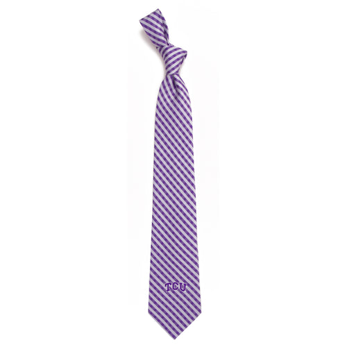 TCU Horned Frogs Tie Gingham