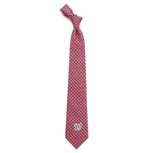 Washington Nationals Tie Gingham