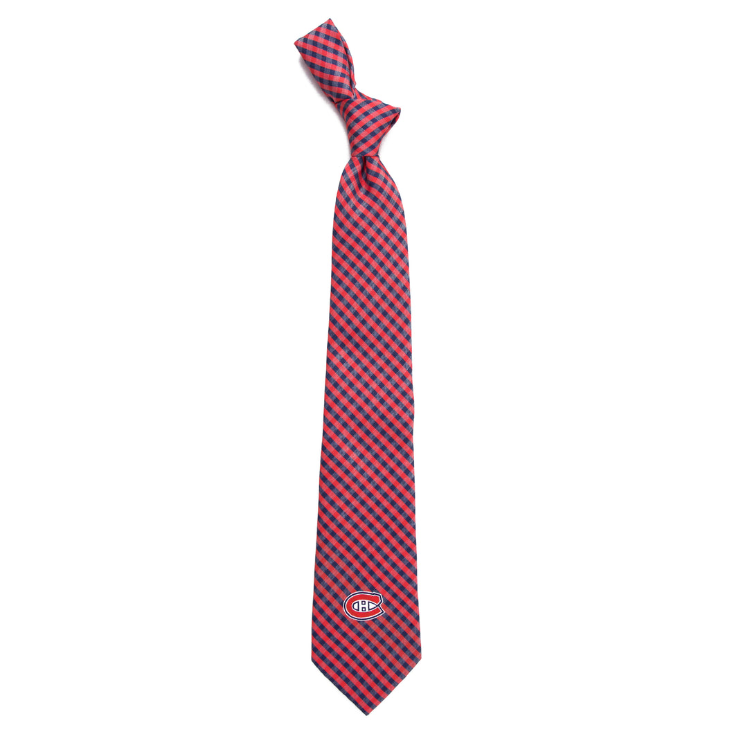Canadiens Tie Gingham
