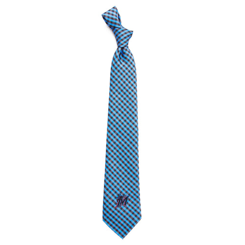 Miami Marlins Tie Gingham