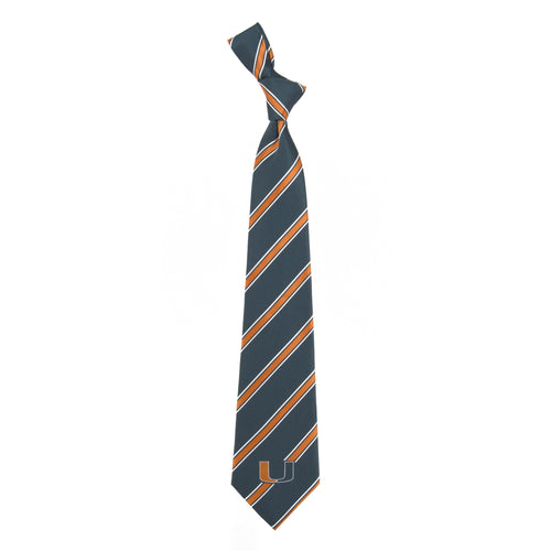 Miami Hurricanes Tie Woven Poly 1