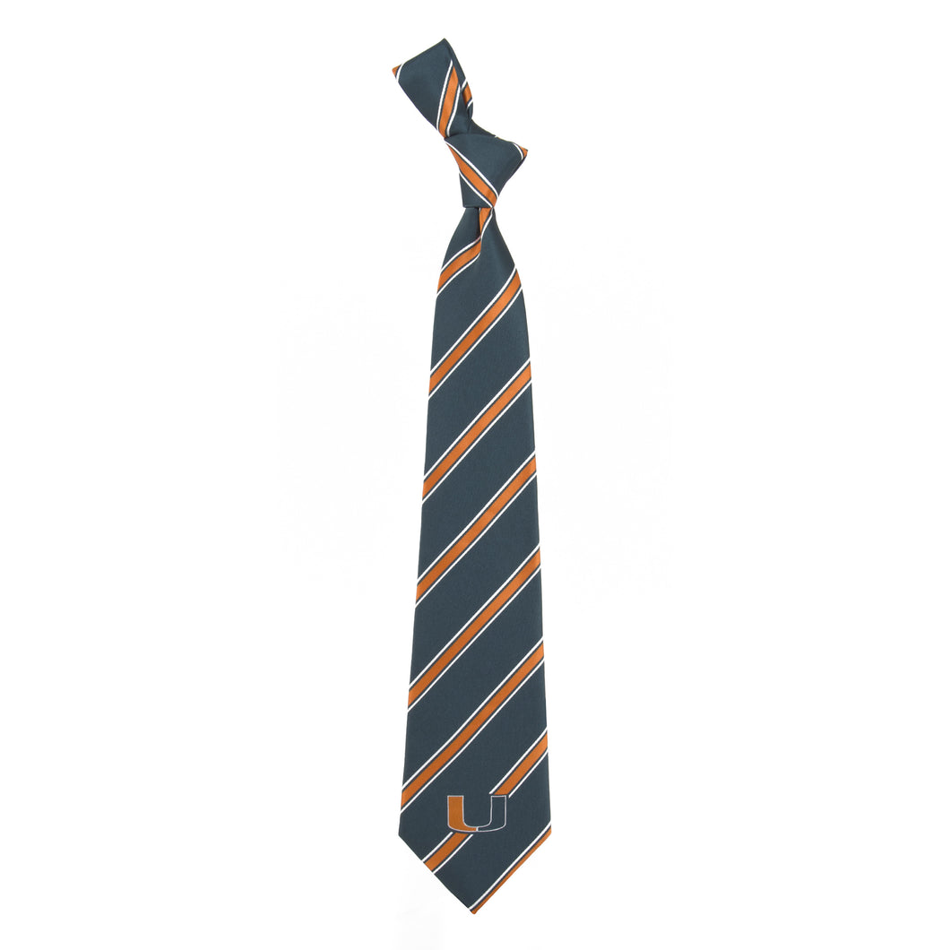 Miami Hurricanes Tie Woven Poly 1