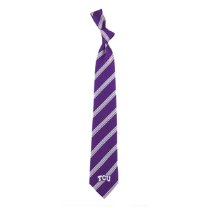 TCU Horned Frogs Tie Woven Poly 1