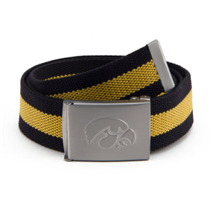 Iowa Hawkeyes Fabric Belt