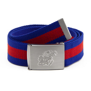 Kansas Jayhawks Fabric Belt