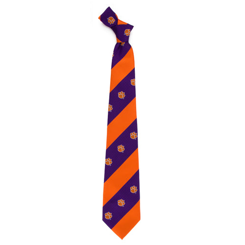 Clemson Tigers Tie Geo Stripe