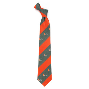 Miami Hurricanes Tie Geo Stripe