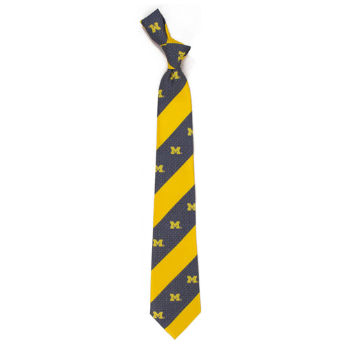 Michigan Wolverines Tie Geo Stripe