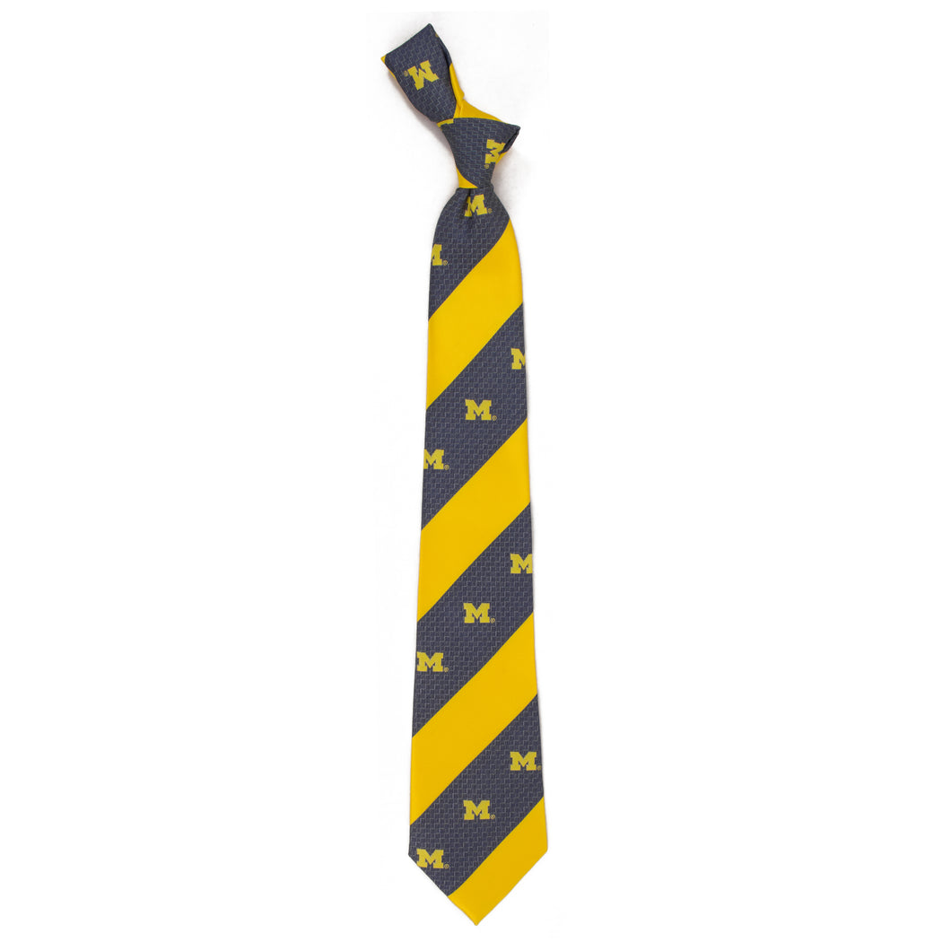 Michigan Wolverines Tie Geo Stripe