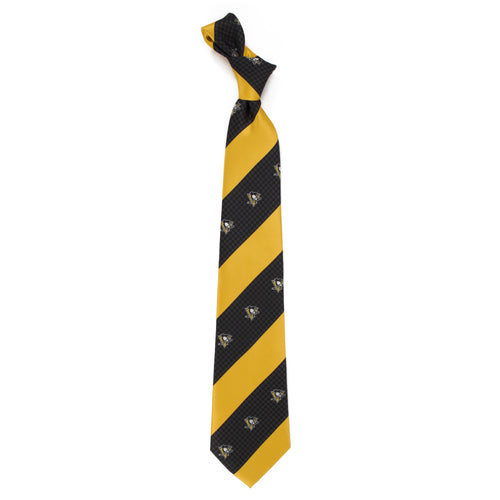 Penguins Tie Geo Stripe