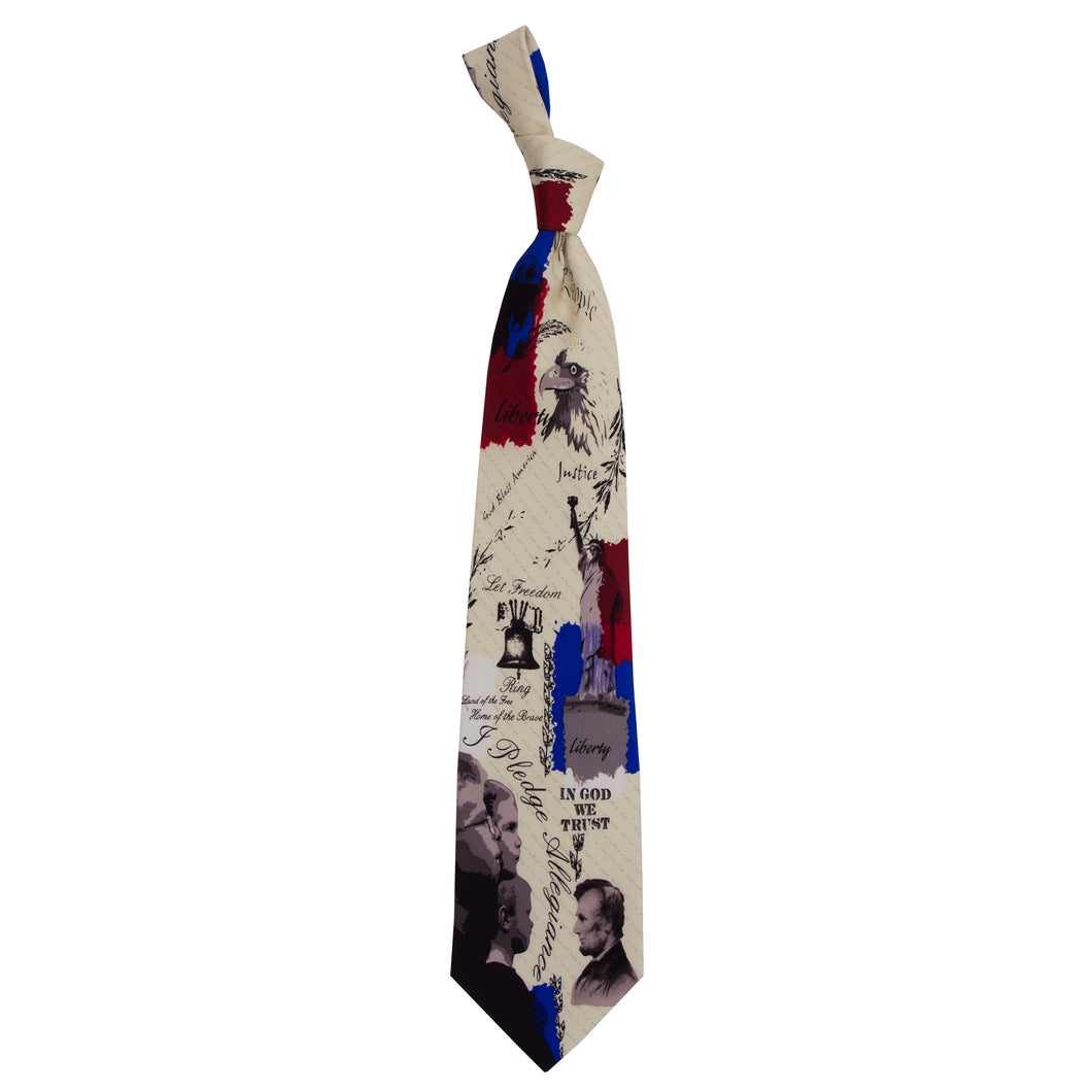 Patriotic Tie Pledge of Allegiance Necktie